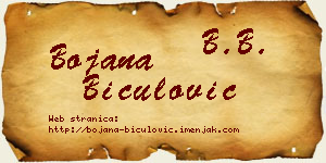 Bojana Biculović vizit kartica